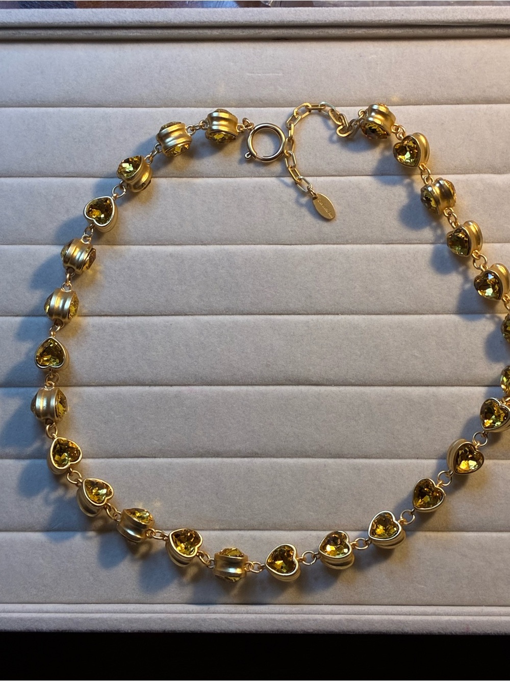 Catwalk Jon Gold Citrine Heart Link Necklace and bracelet set - Picture 5 of 8